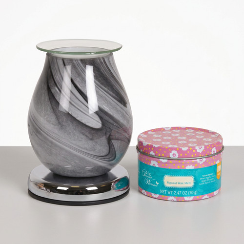 Grey swirl touch electric wax - grey,