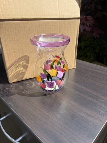 New boxed glass tealight - new,