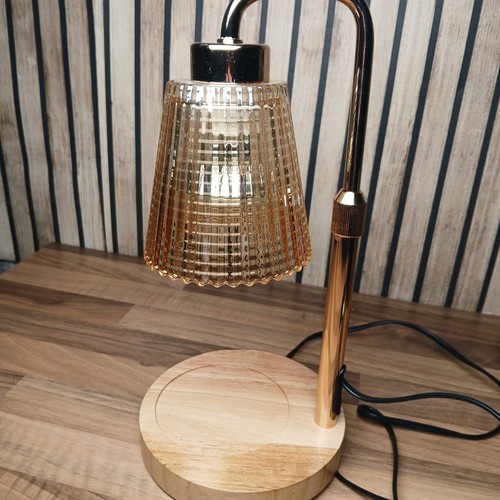 Amber glass candle warmer lamp - glass,