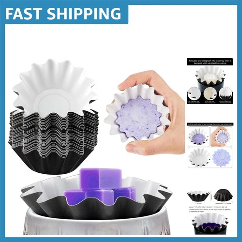 Durable black wax melt liners - black,