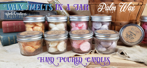 Hand poured wax melts jar - wax, in